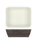 Oak/White New Haven Melamine GN1/2 Deep Dish 32.5 x 26.5 x 10cm