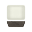 Oak/White New Haven Melamine GN1/2 Deep Dish 32.5 x 26.5 x 10cm