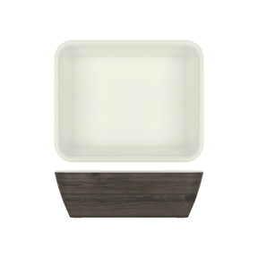Oak/White New Haven Melamine GN1/2 Deep Dish 32.5 x 26.5 x 10cm
