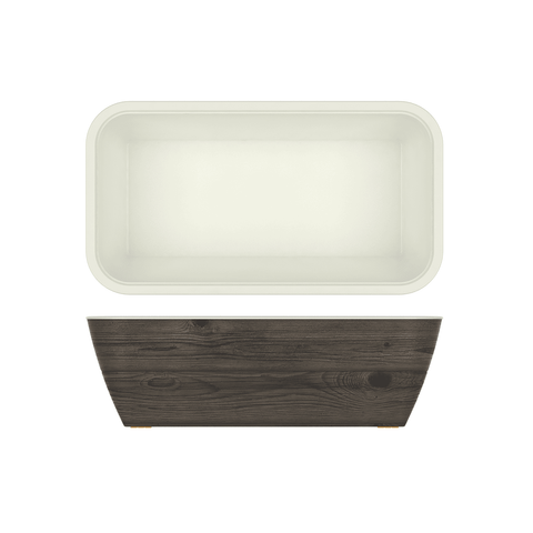 Oak/White New Haven Melamine GN1/3 Deep Dish 32.5 x 17.6 x 10cm