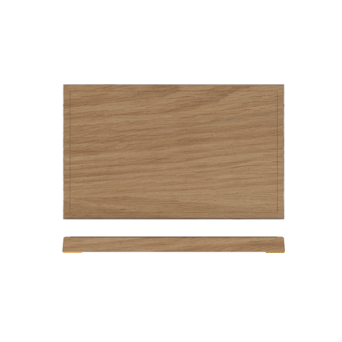 Light Oak/ White New Haven Melamine GN1/4 Slab 26.5 x 16.2cm