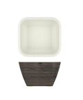 Oak/White New Haven Melamine GN1/6 Deep Dish 17.6 x 16.2 x 10cm