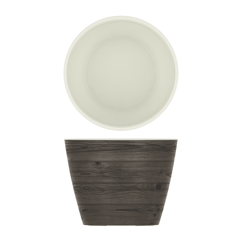 Oak/White New Haven Melamine Bowl 26.5 x 20cm