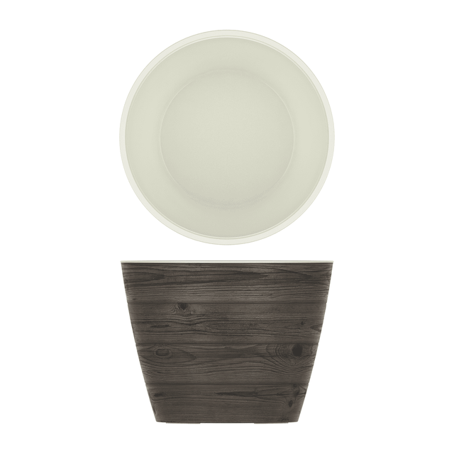 Oak/White New Haven Melamine Bowl 26.5 x 20cm