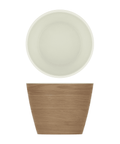 Light Oak/White New Haven Melamine Bowl 26.5 x 20cm