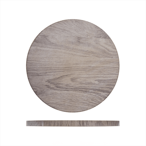 Light Oak New Haven Melamine Round Slab 32.5cm