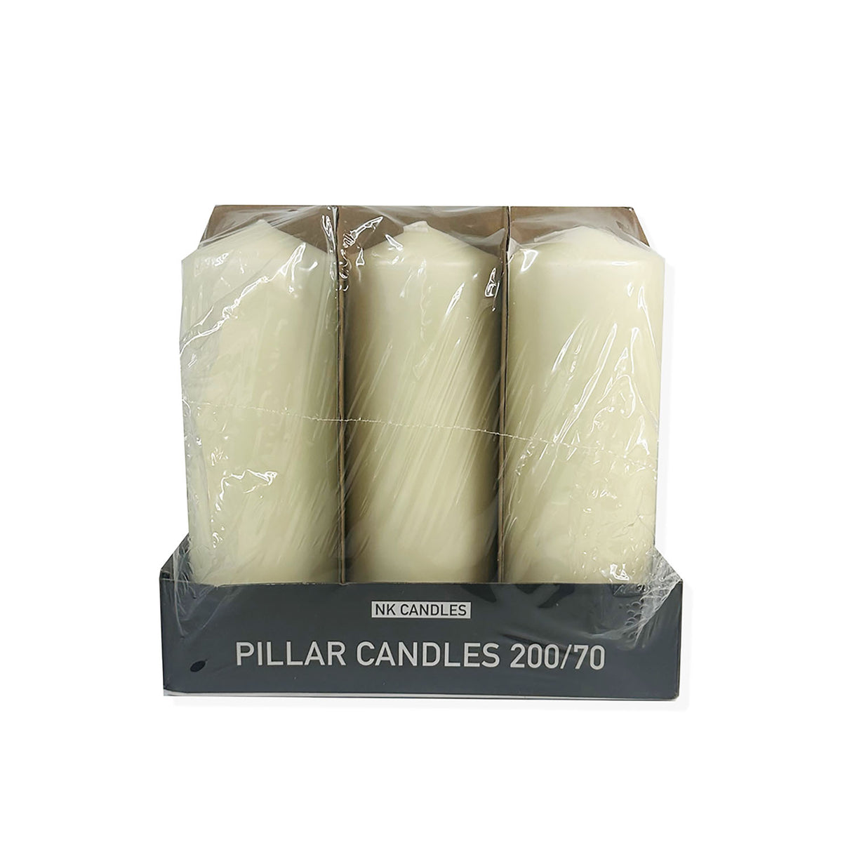 NK - Pillar Candle - Ivory - 200/70- 6 Pk