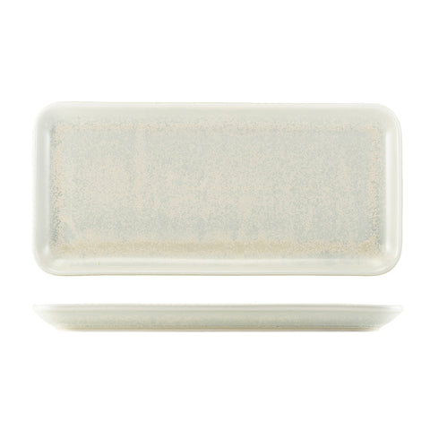 Terra Porcelain Pearl Narrow Rectangular Platter 36 x 16.5cm