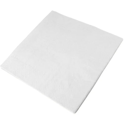 White 33cm napkin on a white background