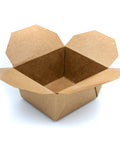 Open brown cardboard box on a white background