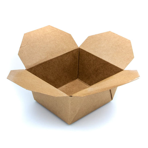 Open brown cardboard box on a white background