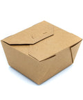 Brown paper food container on a white background