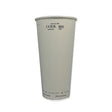 A recyclable paper pint cup with 'PINT TO LINE' and measurements marked on the side.
