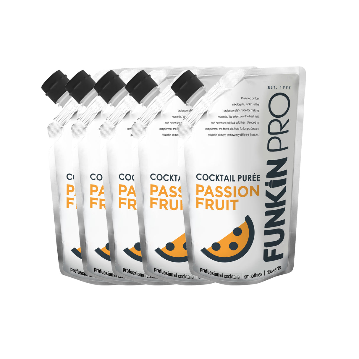 4 pouches of funkin passion fruit puree
