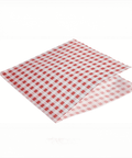 Greaseproof Paper Bags Red Gingham Print 17.5 x 17.5cm