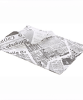 Greaseproof Paper White Newspaper Print 25 x 35cm