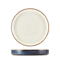 Terra Porcelain Aqua Blue Two Tone Presentation Plate 18cm
