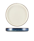 Terra Porcelain Aqua Blue Two Tone Presentation Plate 21cm