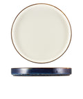 Terra Porcelain Aqua Blue Two Tone Presentation Plate 26cm
