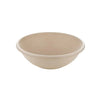 Beige takeaway bowl on a white background