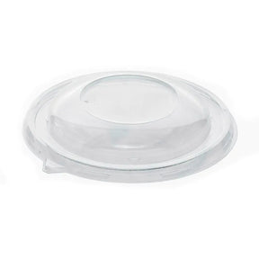Clear plastic lid on a white background