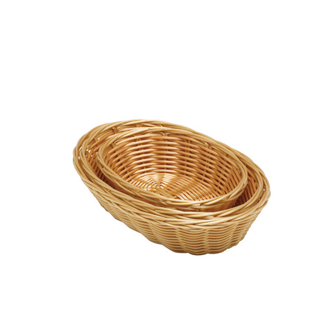 Oval  Polywicker Basket 10"X6.5"X2.5"