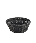 Black Round Polywicker Basket 21Dia x 8cm