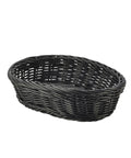 Black Oval Polywicker Basket 22.5 x 15.5 x 6.5cm