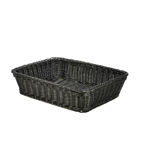 Polywicker Display Basket Black 36.5 x 29 x 9cm