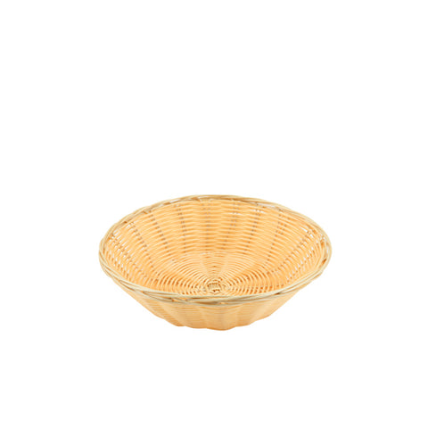 Round Polywicker Basket 9.5"Dia X 2.5" Deep