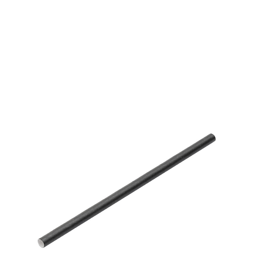 Paper Black Cocktail Straw 5.5" (14cm) 5mm Bore - Pack 24