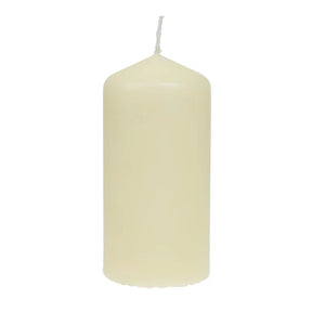 Pillar candle on a white background