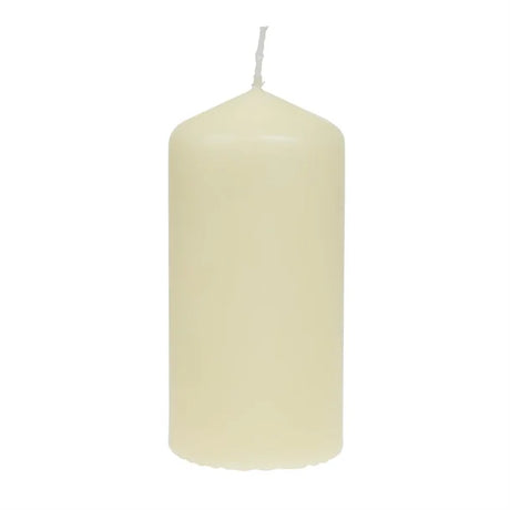 Pillar candle on a white background