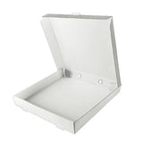 White pizza box with a clear lid on a white background