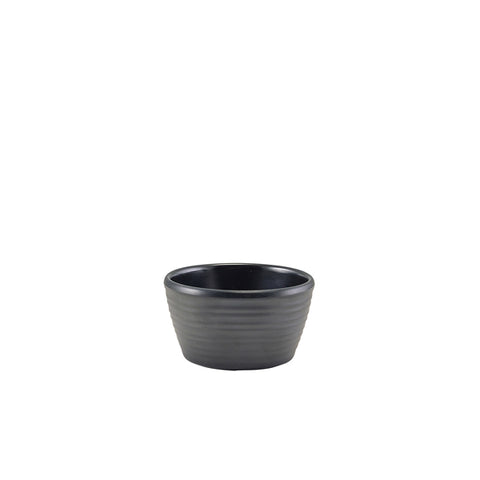 GenWare Melamine Matt Black Ripple Ramekin 56ml/ 2oz