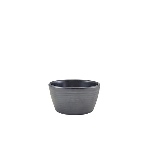 GenWare Melamine Matt Black Ripple Ramekin 113ml/ 4oz