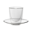 Double - Walled Cappuccino Cup and Saucer 7.75oz