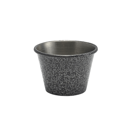 2.5oz Stainless Steel Ramekin Hammered Silver