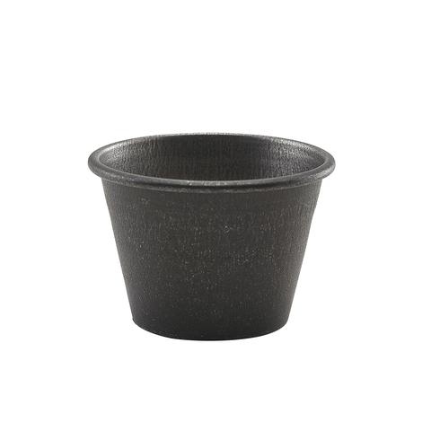 GenWare Black Vintage Steel Ramekin 71ml/2.5oz - Pack 24