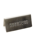 GenWare Stainless Steel Reserved Table Sign