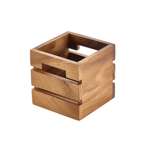 Genware Acacia Wood Box/Riser 12cm