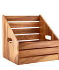 GenWare Acacia Wood Angled Crate GN 1/2