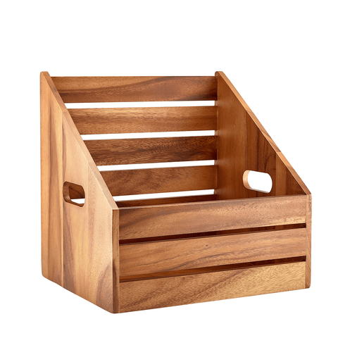 GenWare Acacia Wood Angled Crate GN 1/2