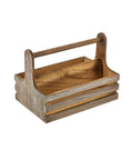 Medium Rustic Wooden Table Caddy