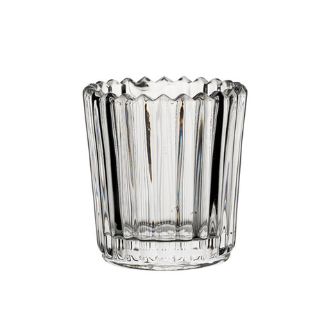 Large Ribbed Clear Nightlight Holder