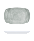 White Shakti Stone Melamine Oblong Plate 23.5 x 15cm