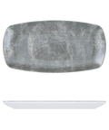 Grey Shakti Stone Melamine Oblong Plate 29.5 x 15cm