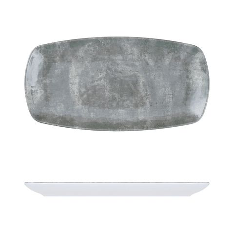 Grey Shakti Stone Melamine Oblong Plate 29.5 x 15cm