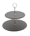 Genware Slate 2-Tier Cake Stand 20/25cm