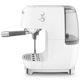 White espresso machine on a white background